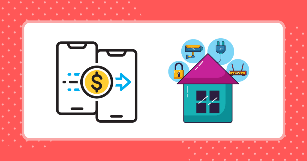 スマホ契約の変更と自宅の回線の変更を検討しているイメージイラスト