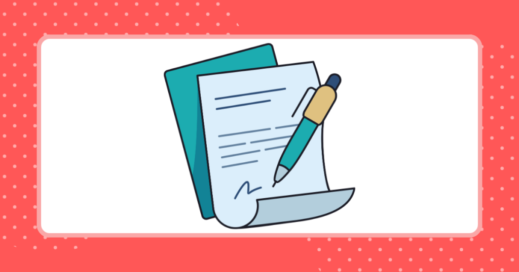 契約書とペンのイメージイラスト