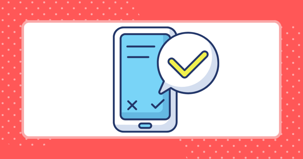 スマホでチェックするイメージイラスト