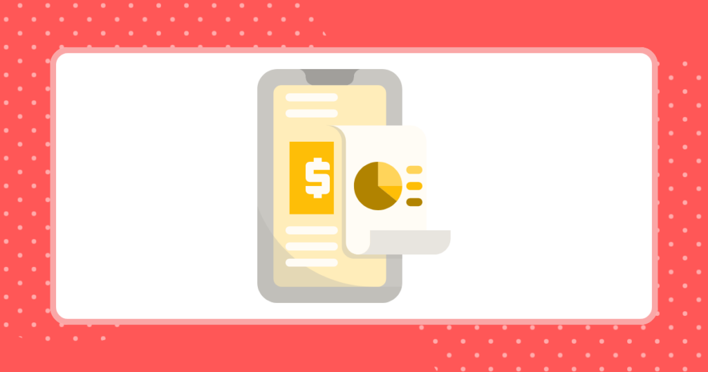 スマホで料金明細の内訳を表示しているイメージイラスト