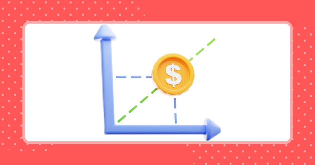 損益分岐点のグラフのイメージイラスト