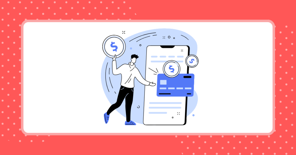 スマホとお金、クレジットカードのイメージイラスト