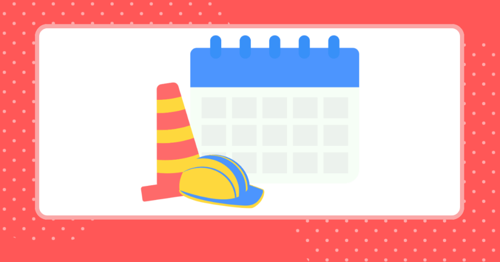 ドコモ光の工事日程のカレンダーのイメージイラスト