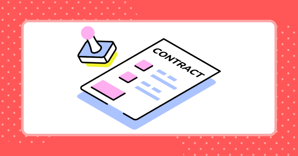 契約書と印鑑のイメージイラスト
