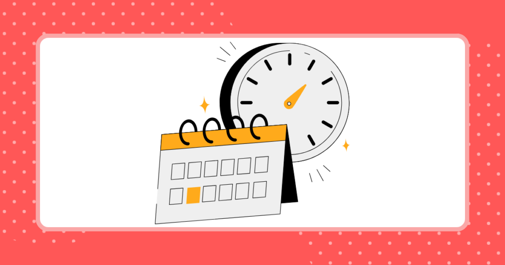 カレンダーと時計のイメージイラスト