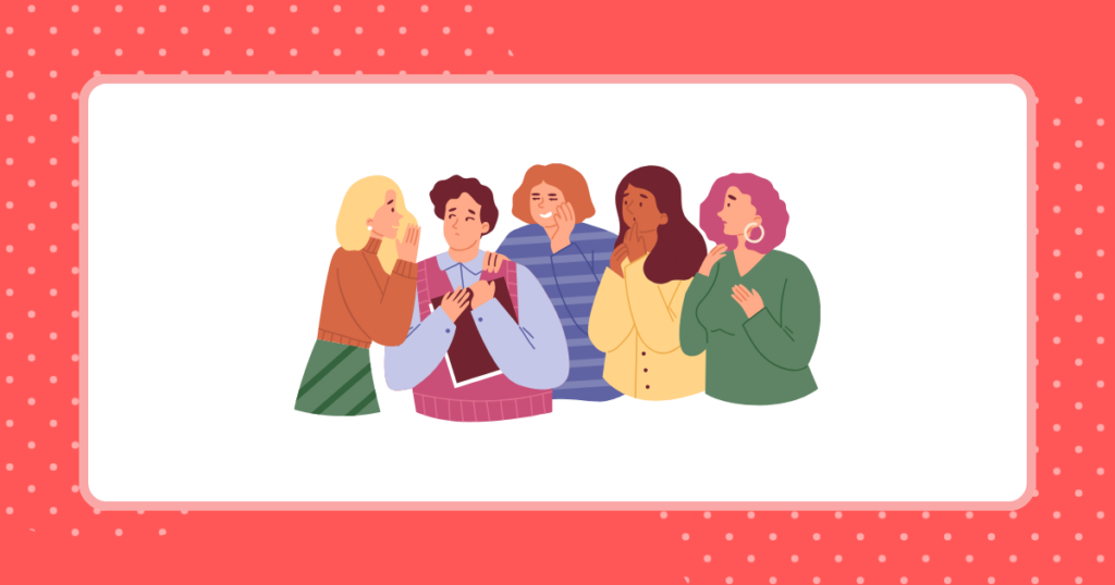 噂話をしている人たちのイメージイラスト