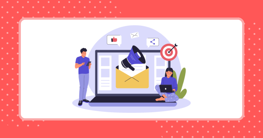 キャンペーン情報や申し込み方法を、スマホやパソコンで調べている夫婦のイメージイラスト